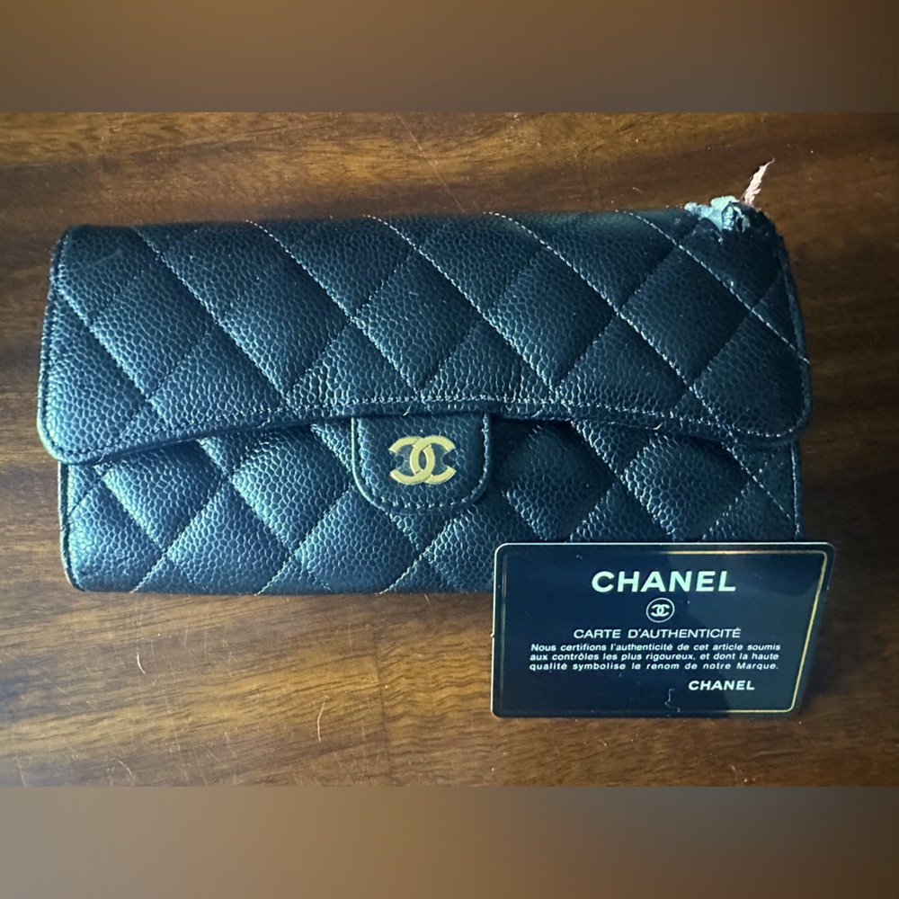 Chanel Snap Chevron Wallet